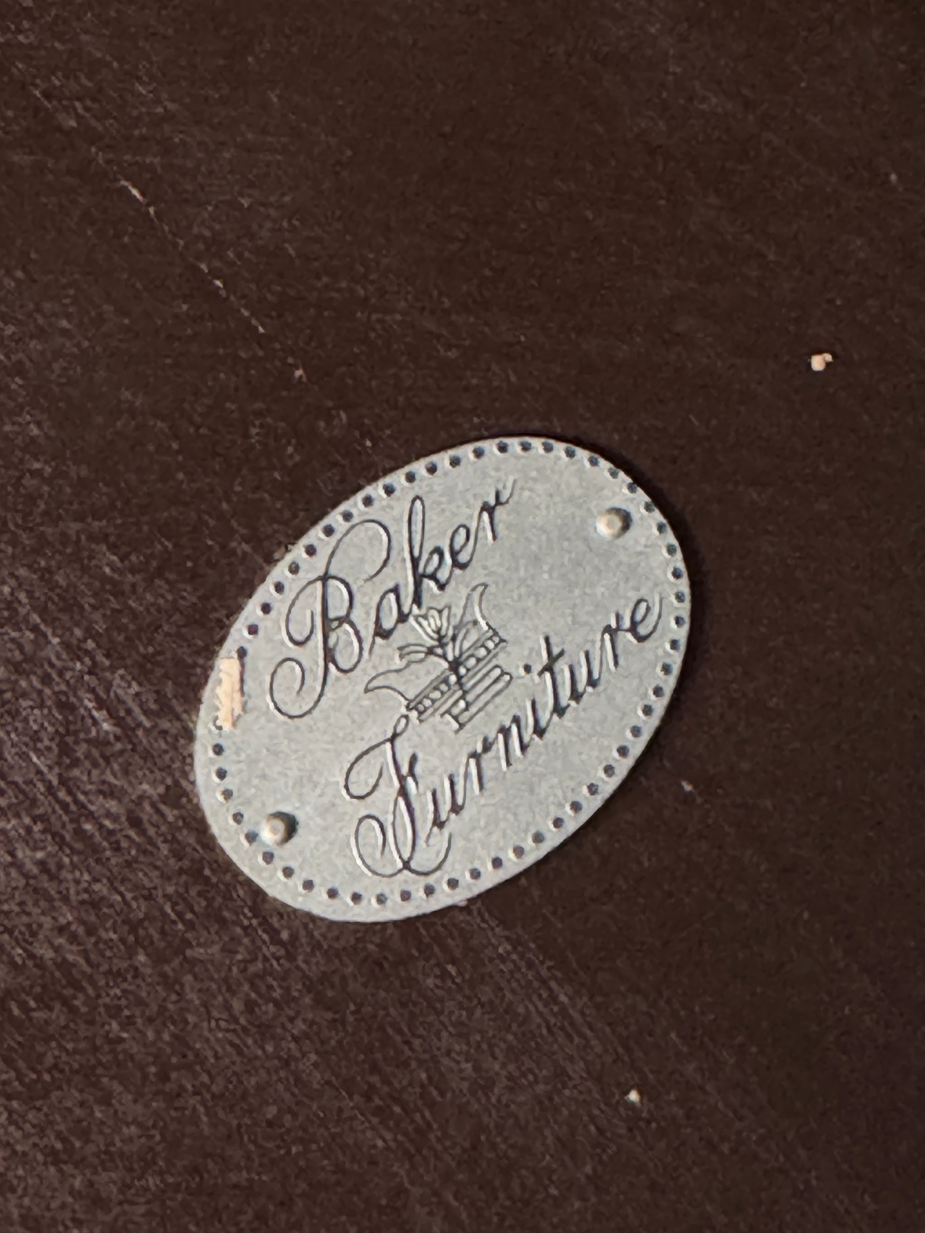 Vintage Baker Furniture Round Regency Pedestal Table