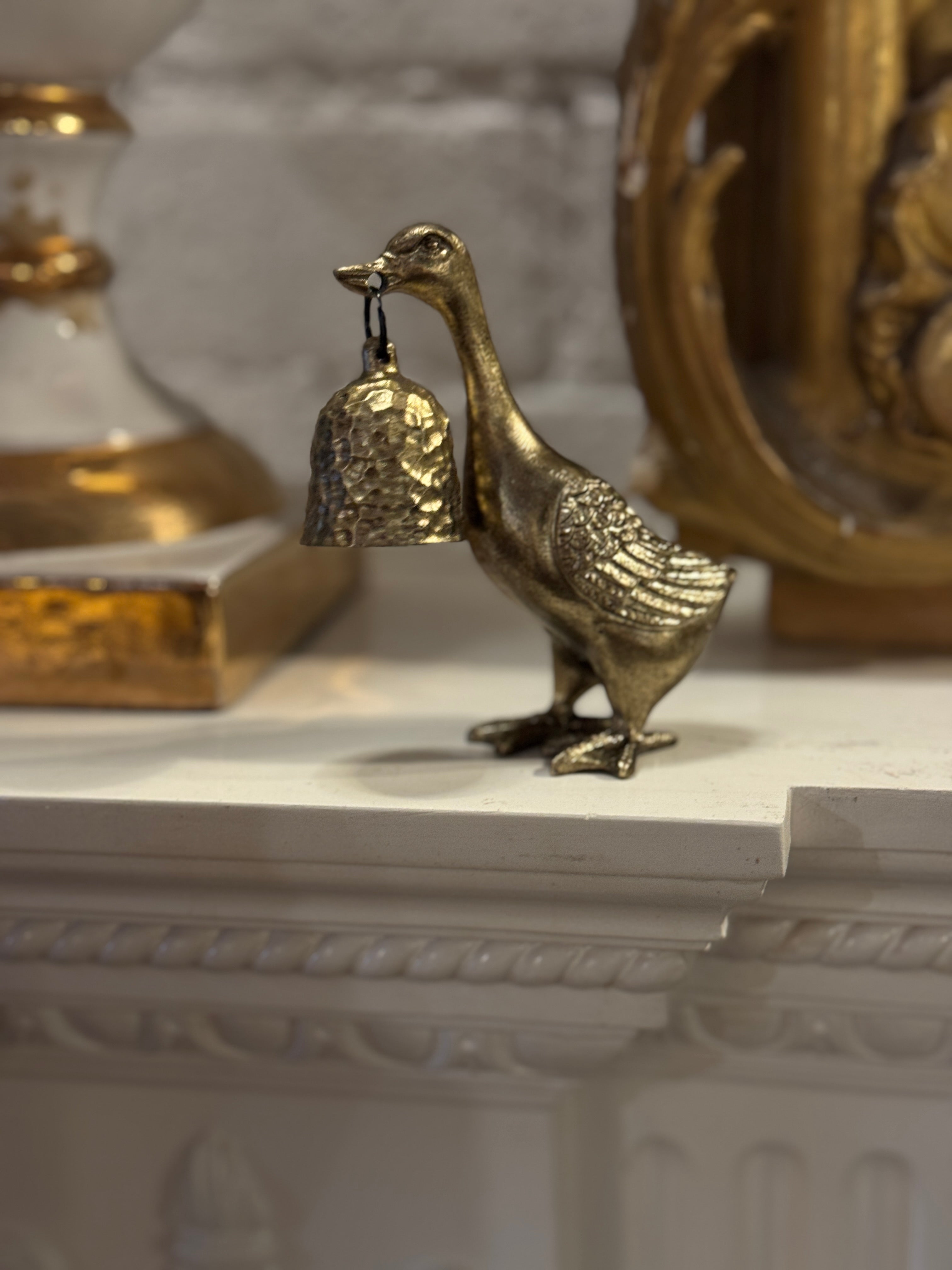 Gilt Metal Duck Candle Snuffer