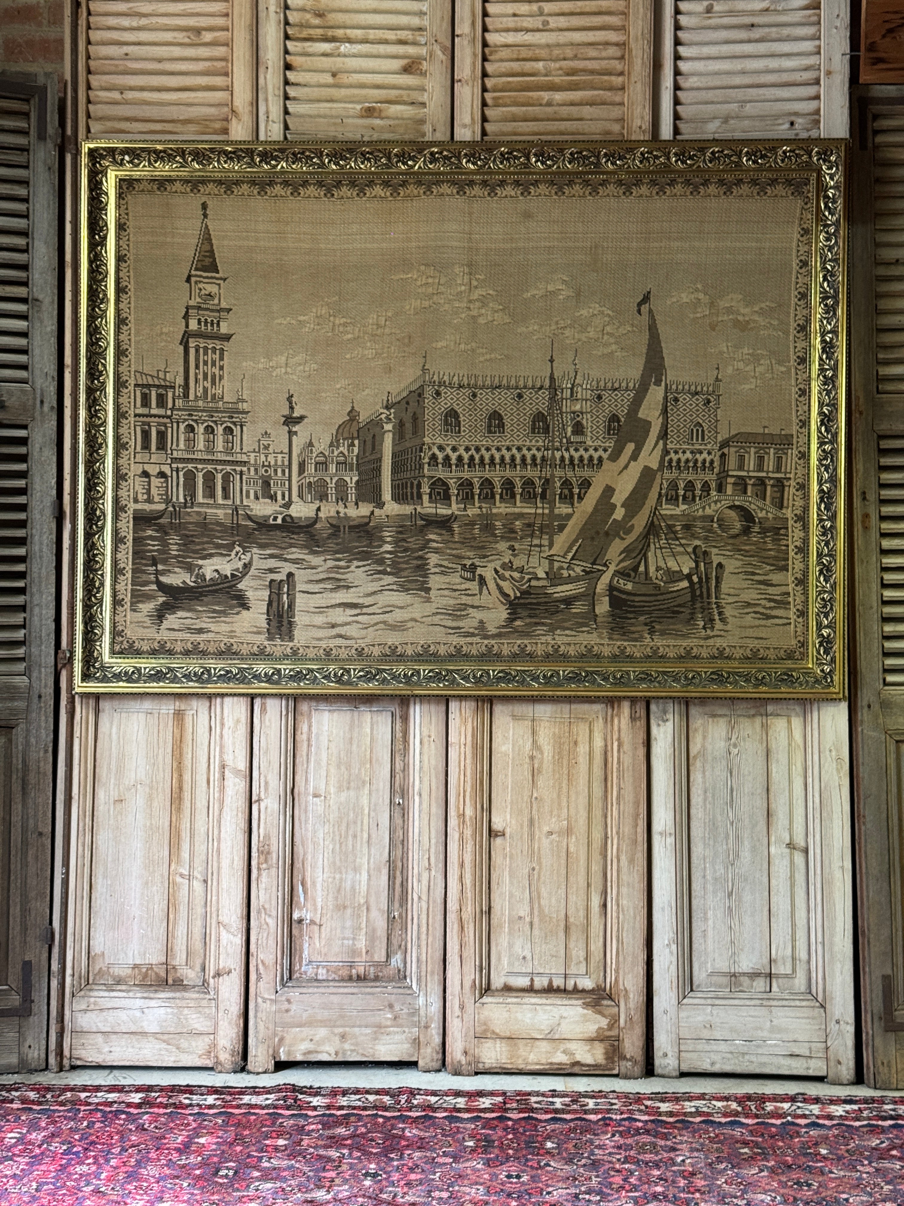 Vintage Framed Venice Tapestry