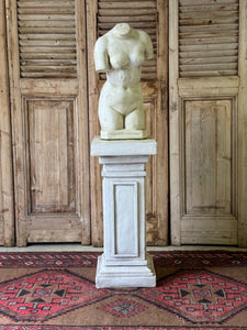 Vintage Bust of Female Form on Plinth