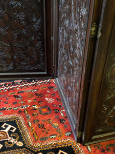 Vintage Carved Timber Screen / Room Divider