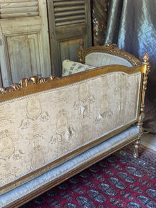 Antique French Louis XVI Style Giltwood Salon Sofa