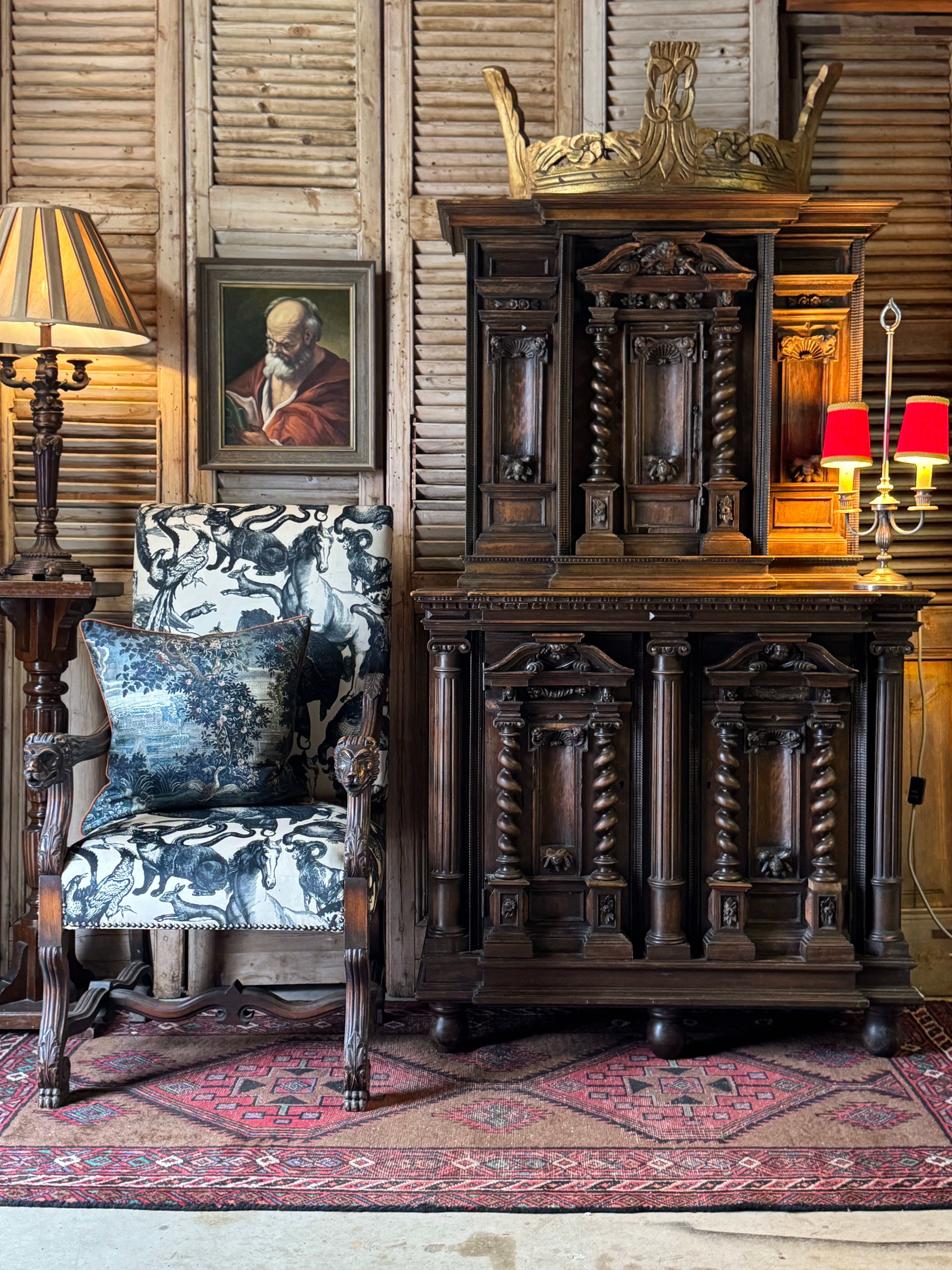 Antique 19th Century Newly Upholstered Armchair