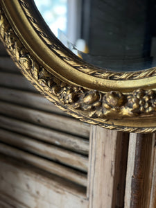 Vintage Gilt Oval Mirror