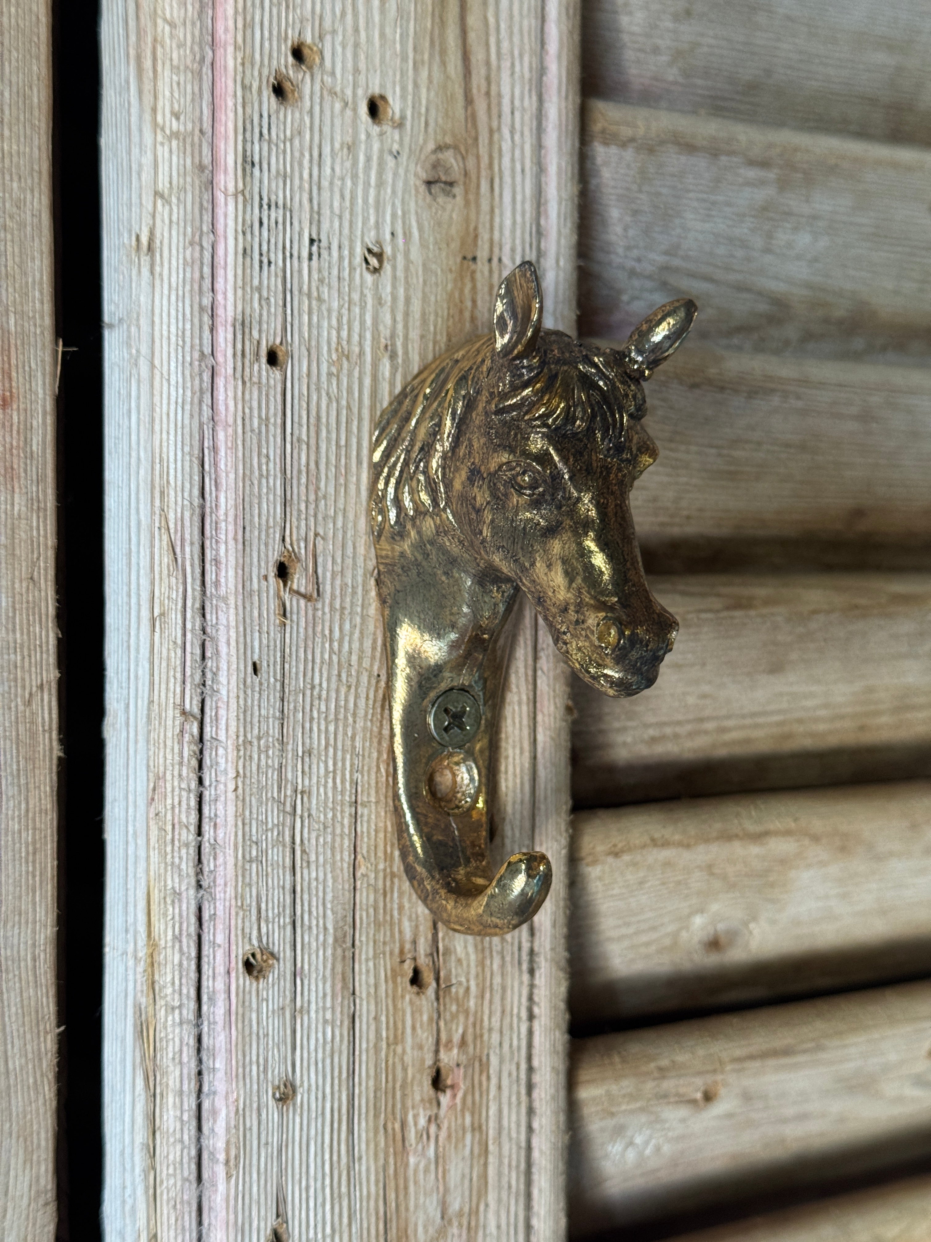 Horse Gilt Metal Hook