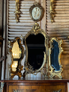 Gold Tri-fold Mirror