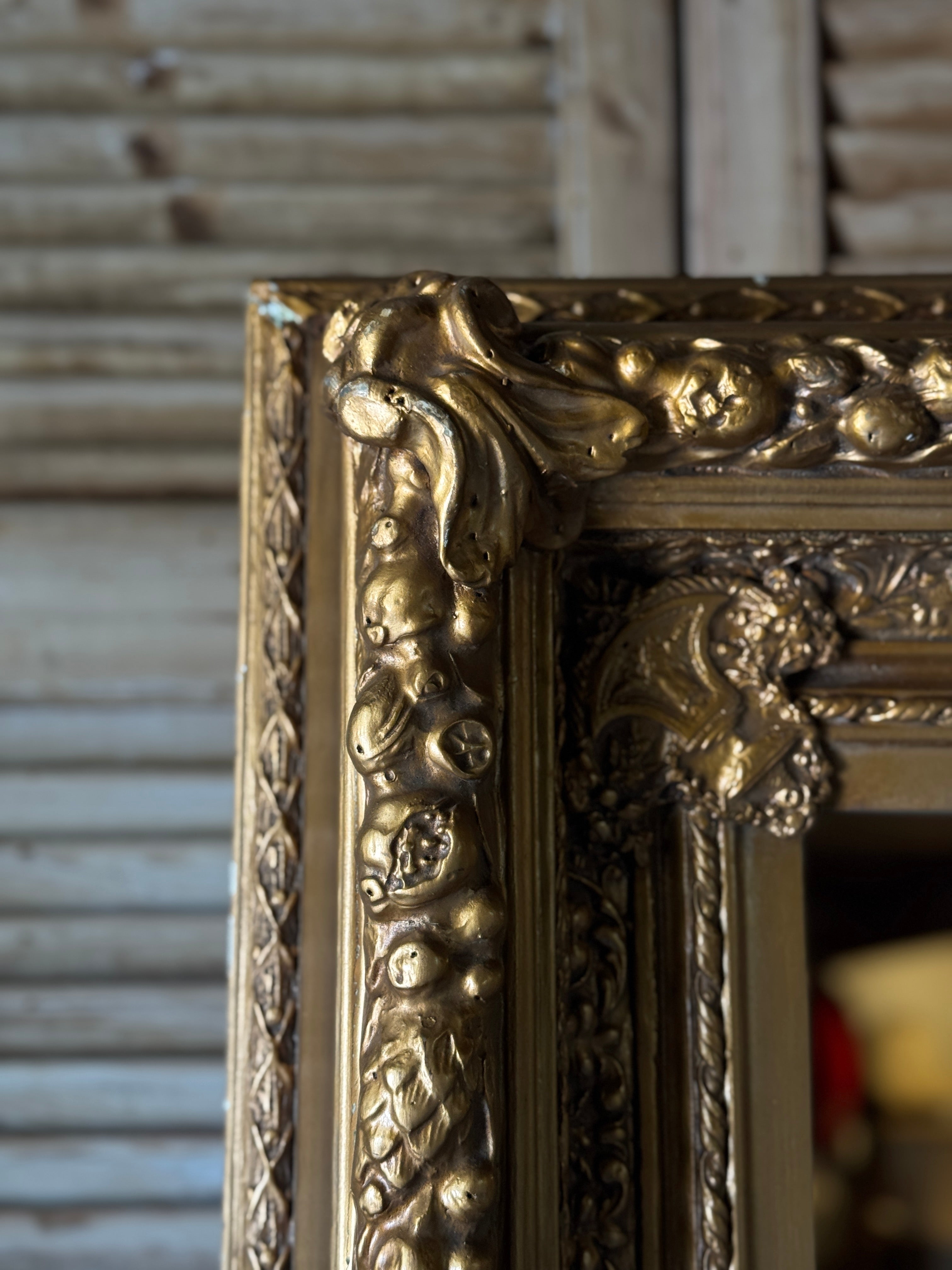 Antique Gilt Timber & Gesso Framed Mirror