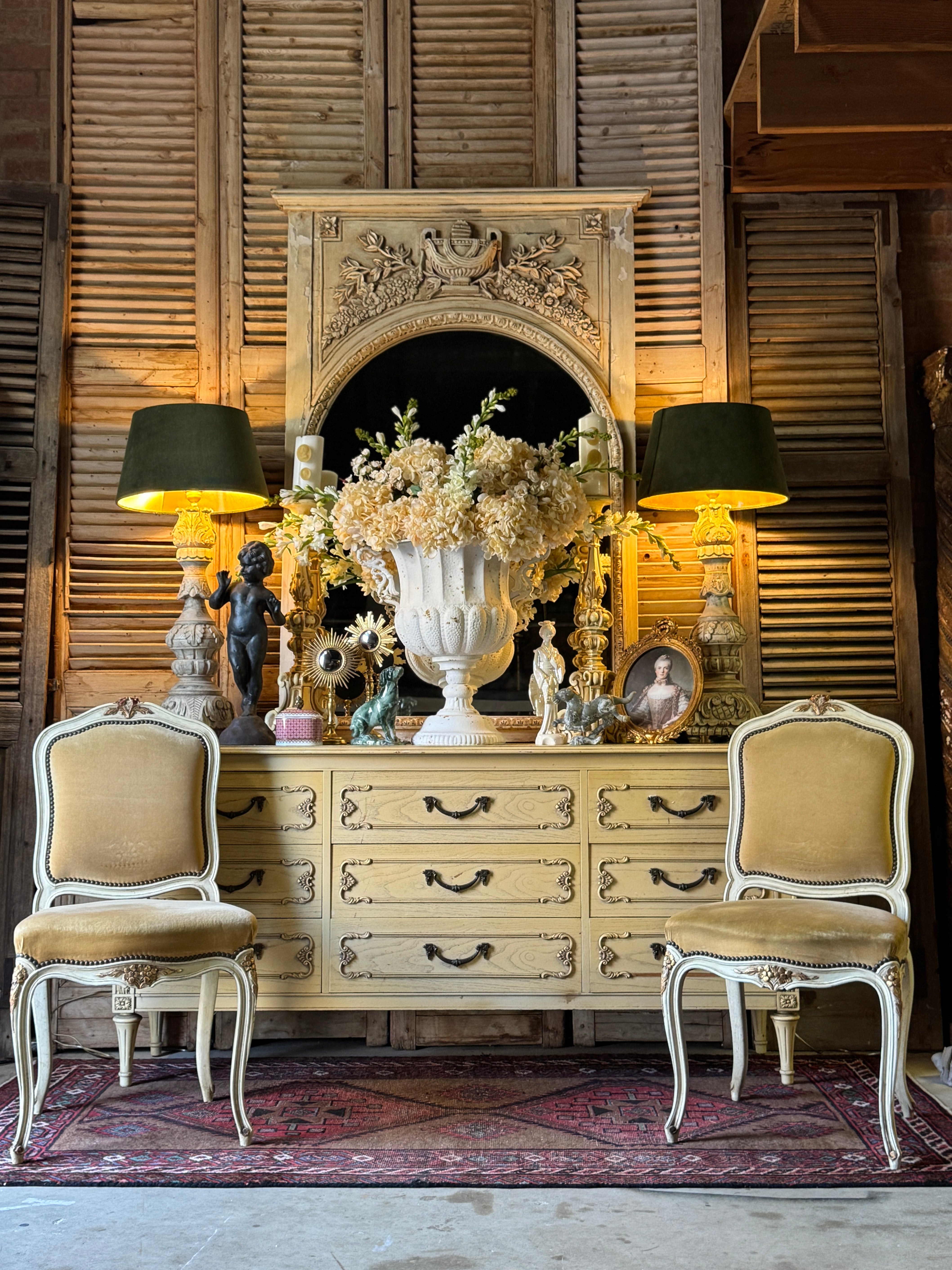Vintage French Trumeau Mirror