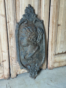 Antique Cast Iron Wall Plaque – Hygieia