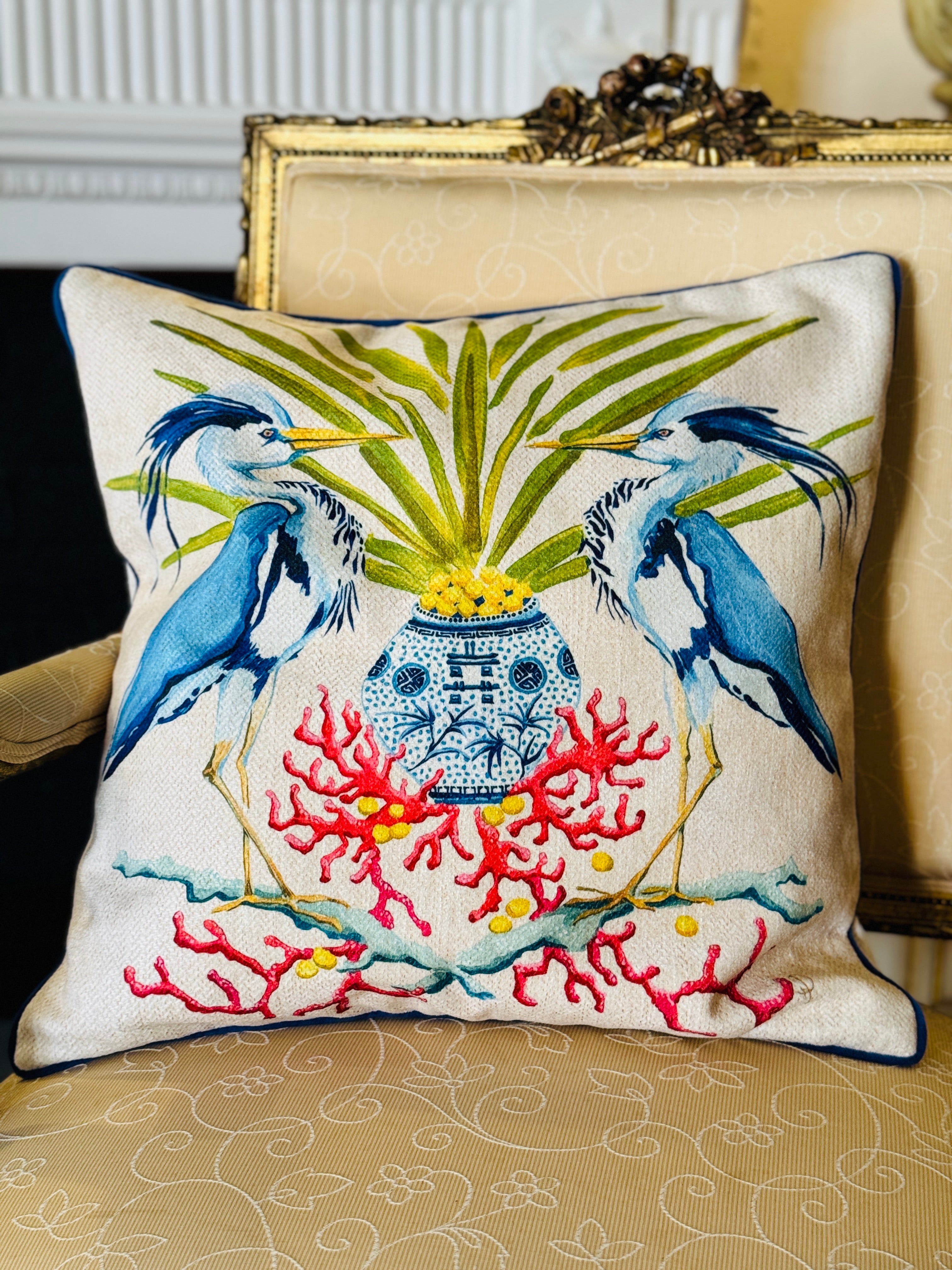 Great Blue Herons Cushion