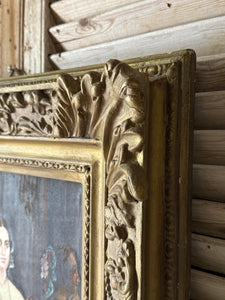 Vintage Gilt Framed Portrait Painting