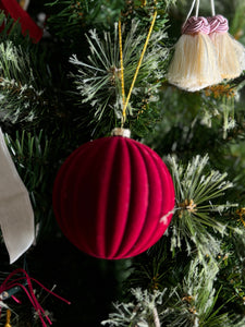 Burgundy Velvet Baubles