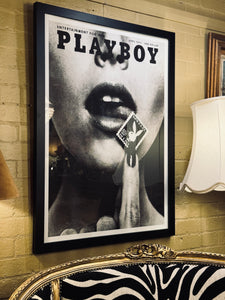 Vintage Playboy Cover Black & White Artwork