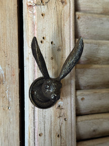 Decorative Rabbit Wall Hook - Antique Brass