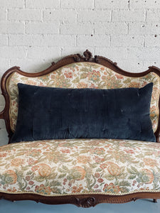 Midnight Charcoal Long Velvet Cushion