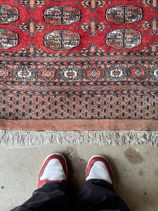 Vintage Pakistani Bokhara Handknotted Woollen Carpet