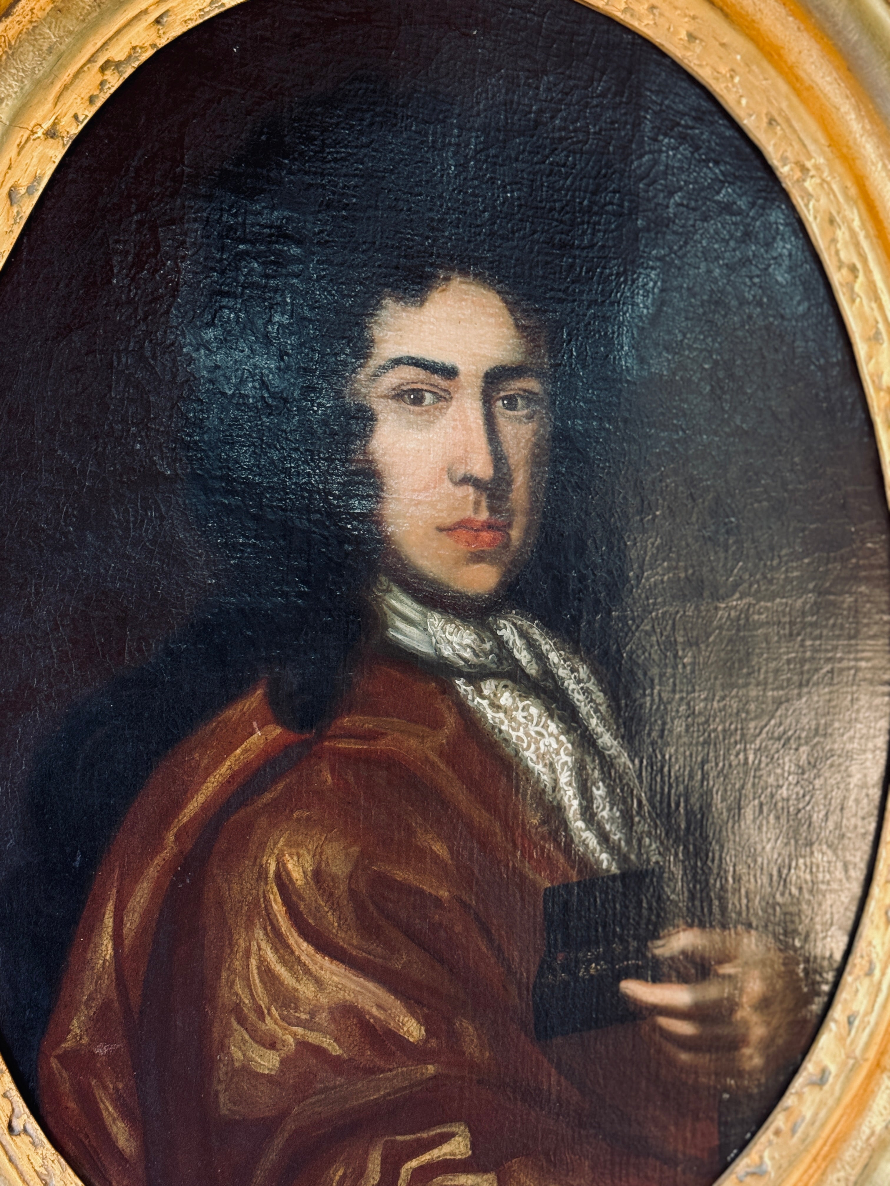 18th Century Portrait Framed Oil