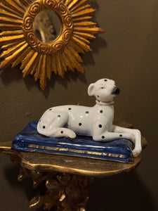 Pair of Vintage Staffordshire Dalmatian Figures - Blue