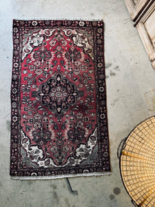 Hand Knotted Vintage Persian Hamadan Rug