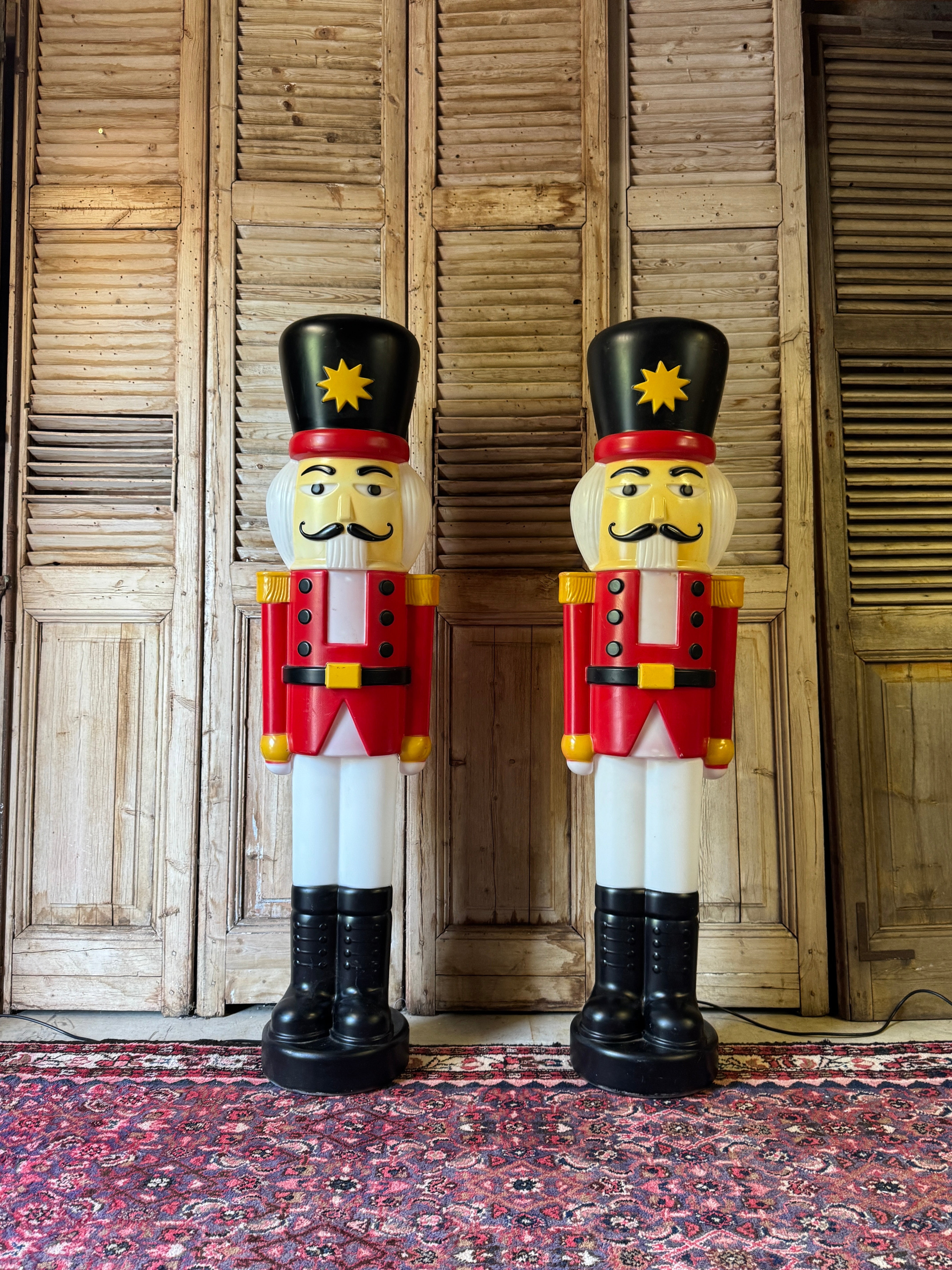 Vintage Light Up Nutcracker Pair