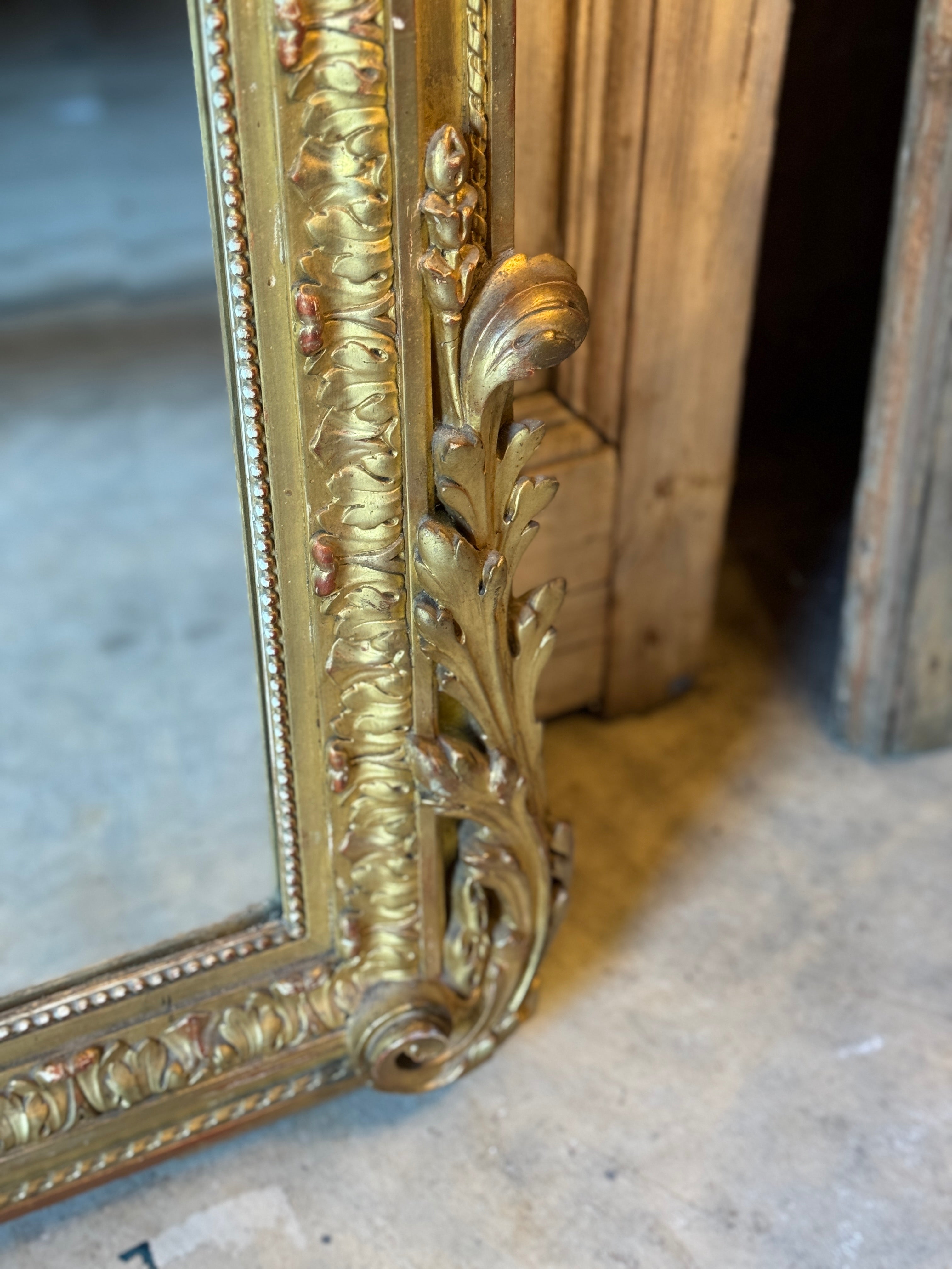 Late 19th Century Antique French Giltwood Mirror