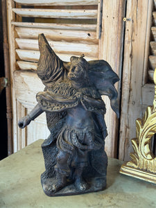 Antique Carved Timber Figure of Royalty