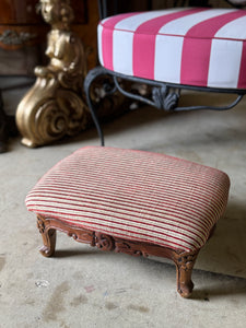 Vintage Striped Footstool