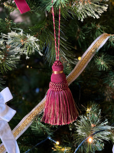 Red & Gold Tassel Christmas Ornament