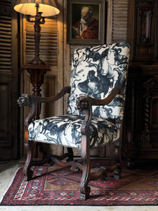 Antique 19th Century Newly Upholstered Armchair