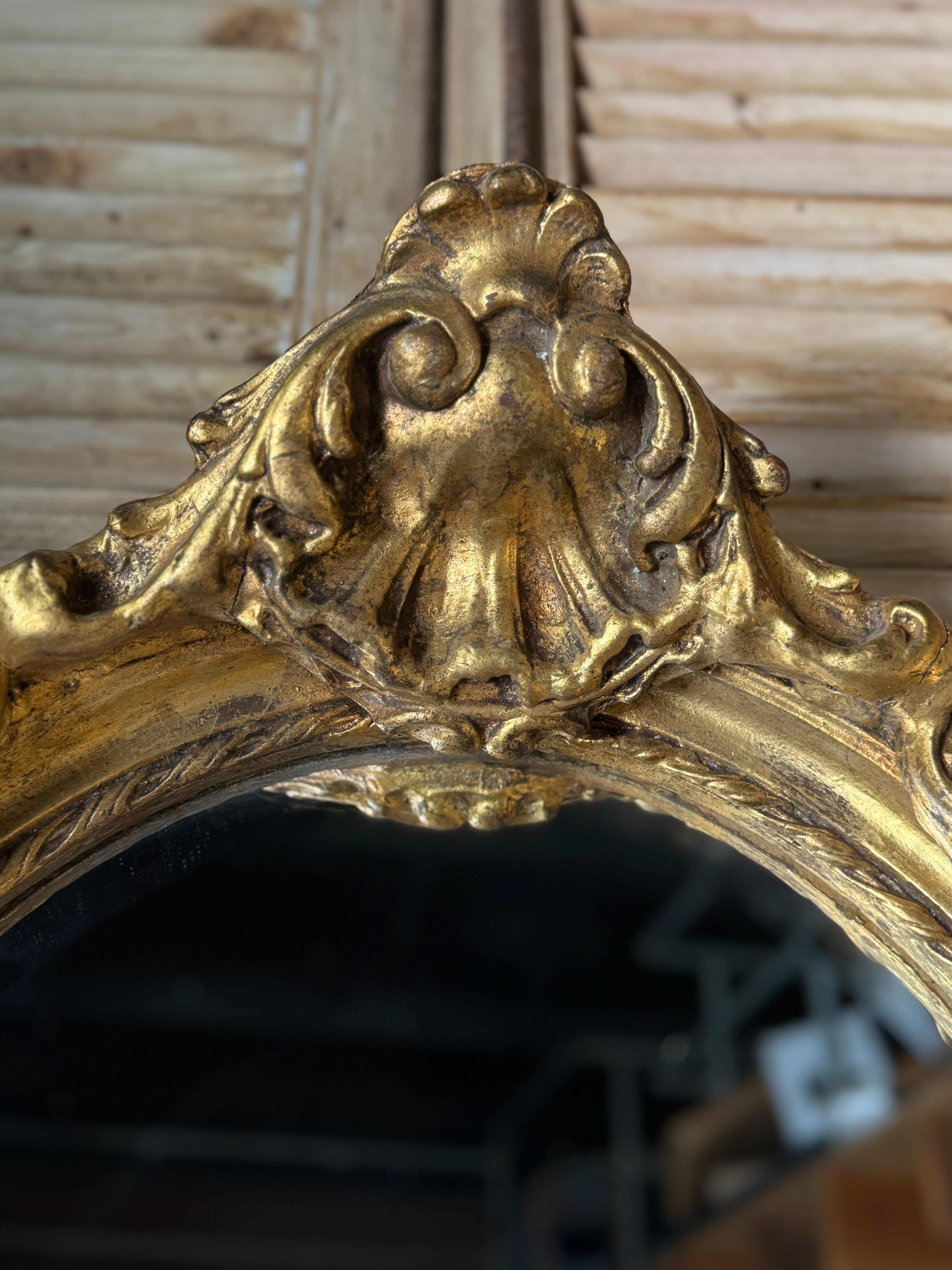 Vintage Gilt Oval Mirror