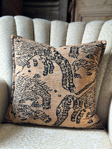 Woven Tiger Cushion with Feather Insert