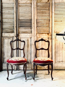 Pair of Victorian Walnut Chairs