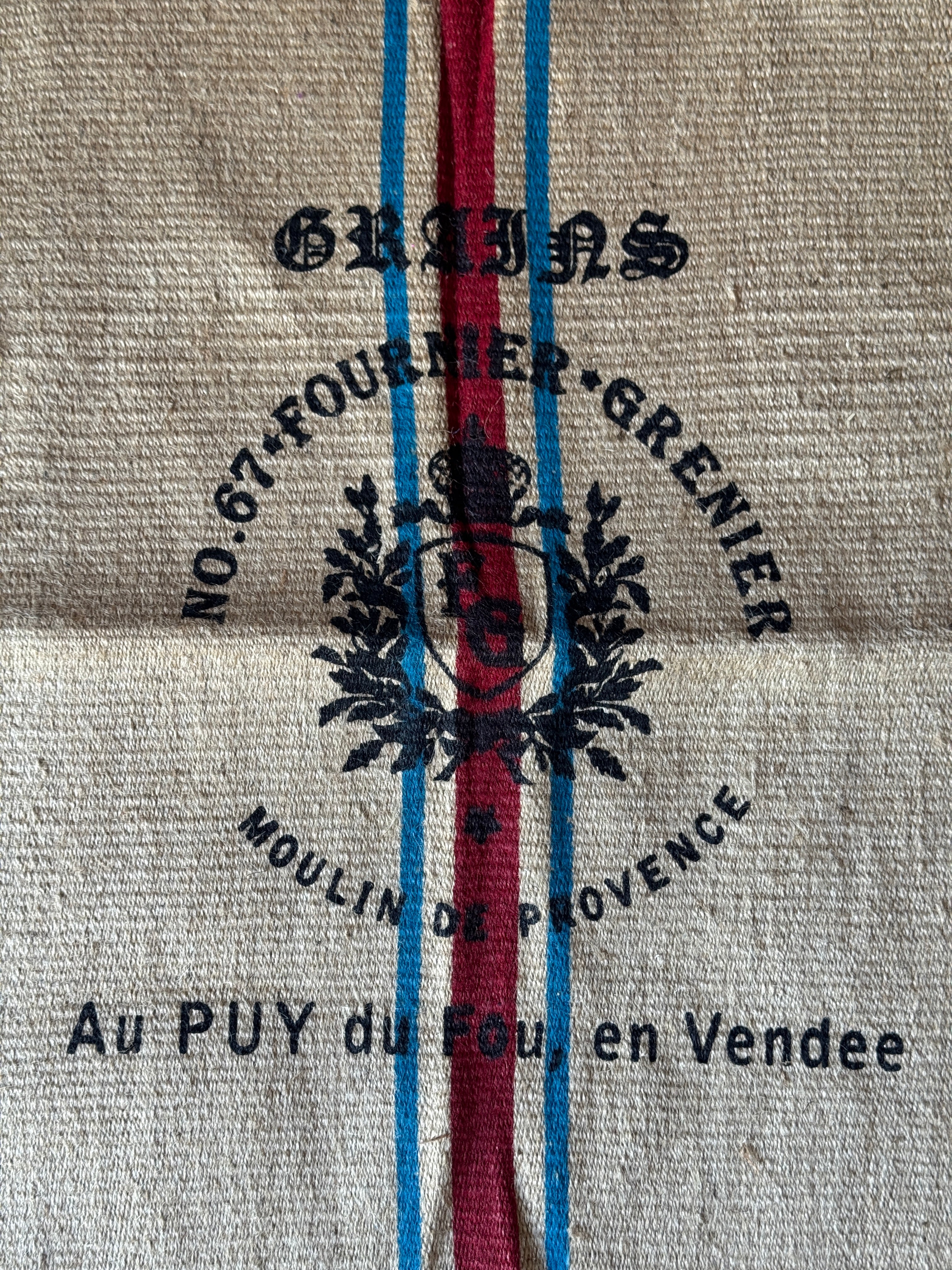 French Grain Sack Jute & Cotton Doormat