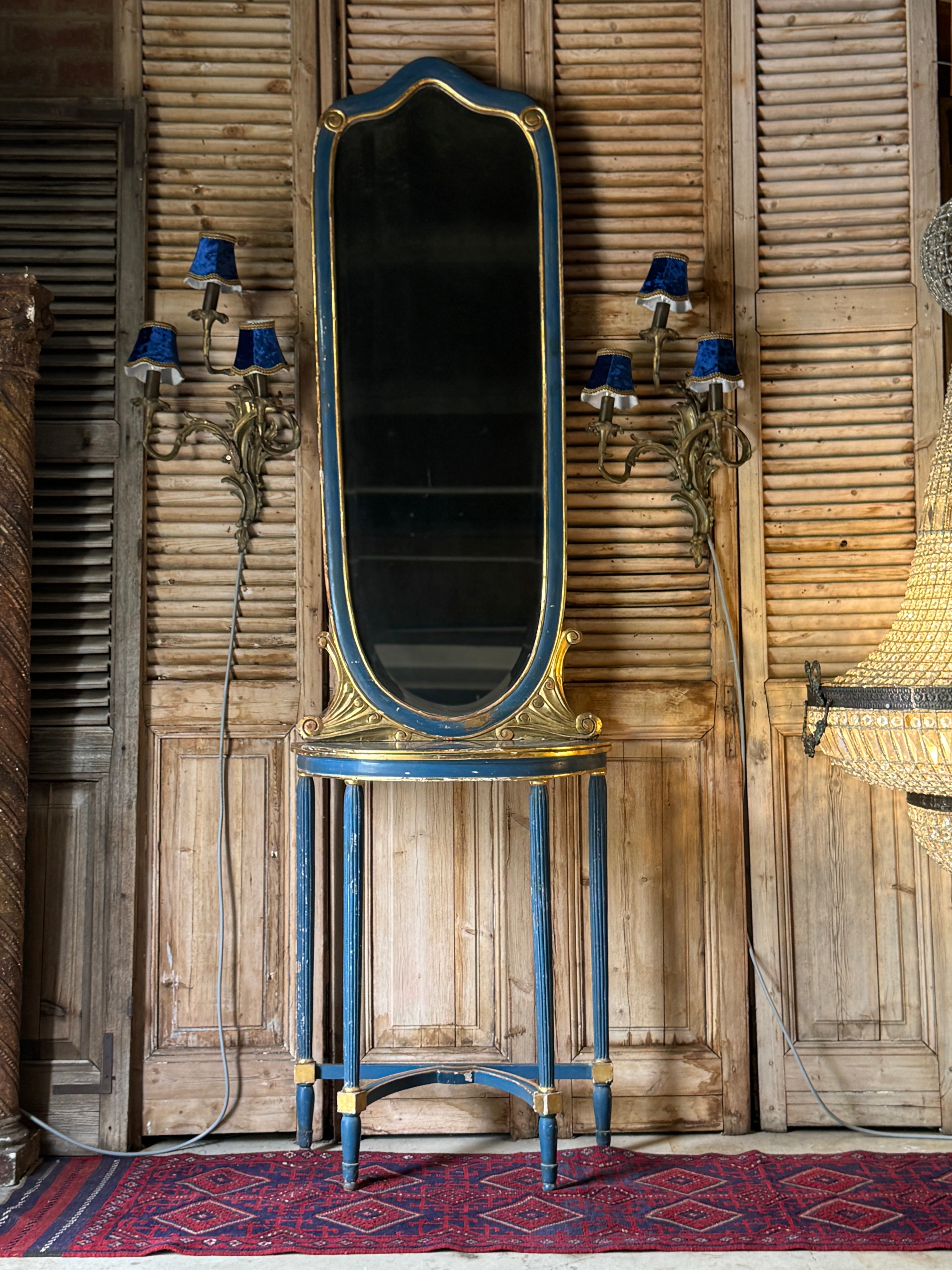 Antique French Console with Mirror