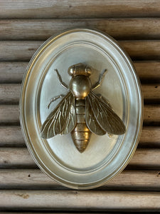 Cream & Gold Bee Wall Plaque