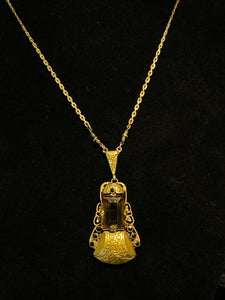 Victorian Citrine Gold Necklace
