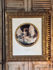 “L'Ange Gardien” Gilt Framed Print