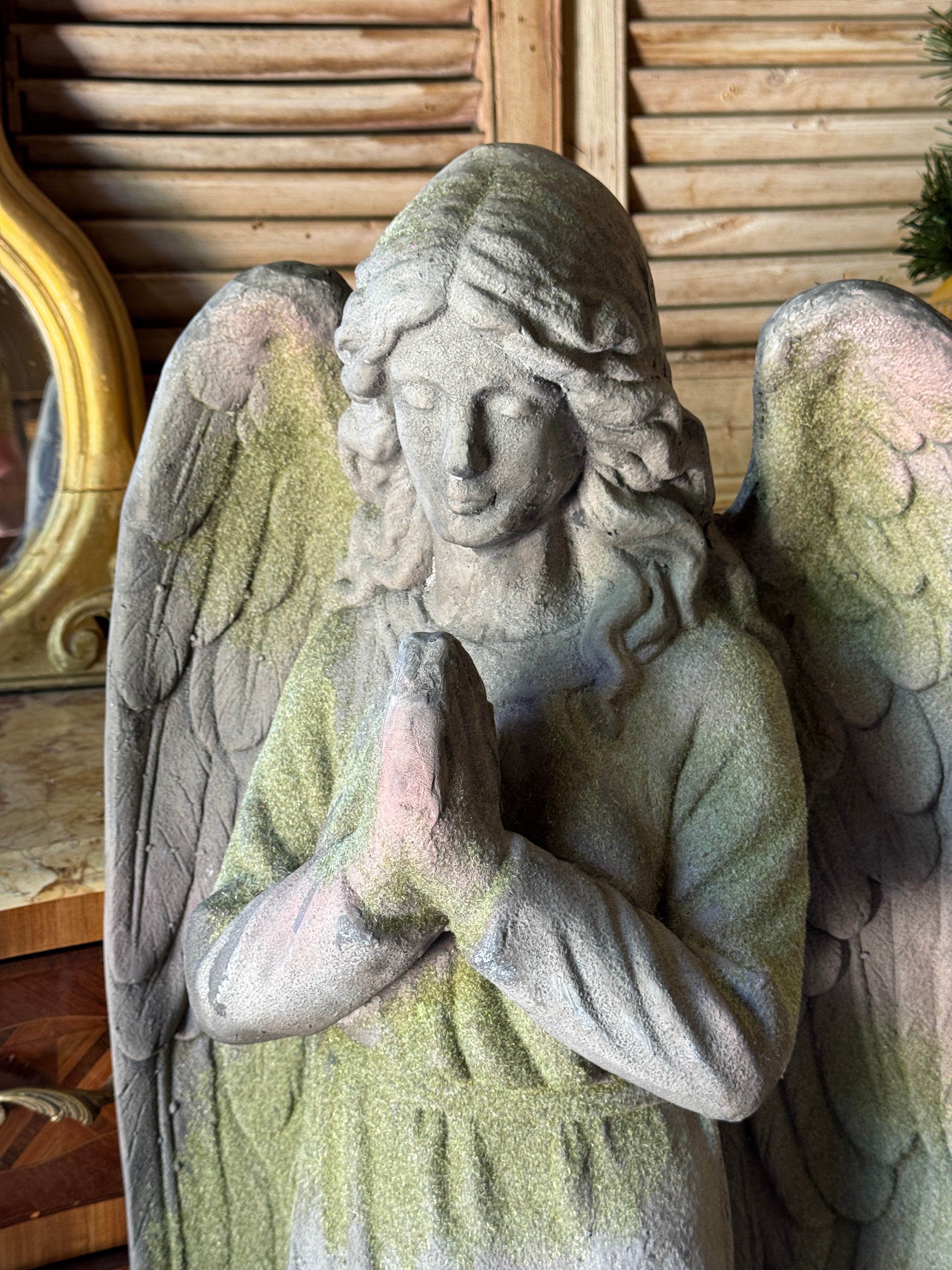 Large Vintage Composite Statue of Angel