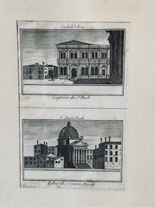 Pair of Antique Venetian Architectural Engravings