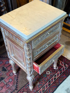 Louis XVI Style Marble Top Side Table