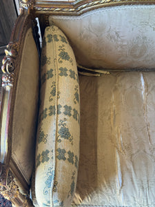 Antique French Louis XVI Style Giltwood Salon Sofa