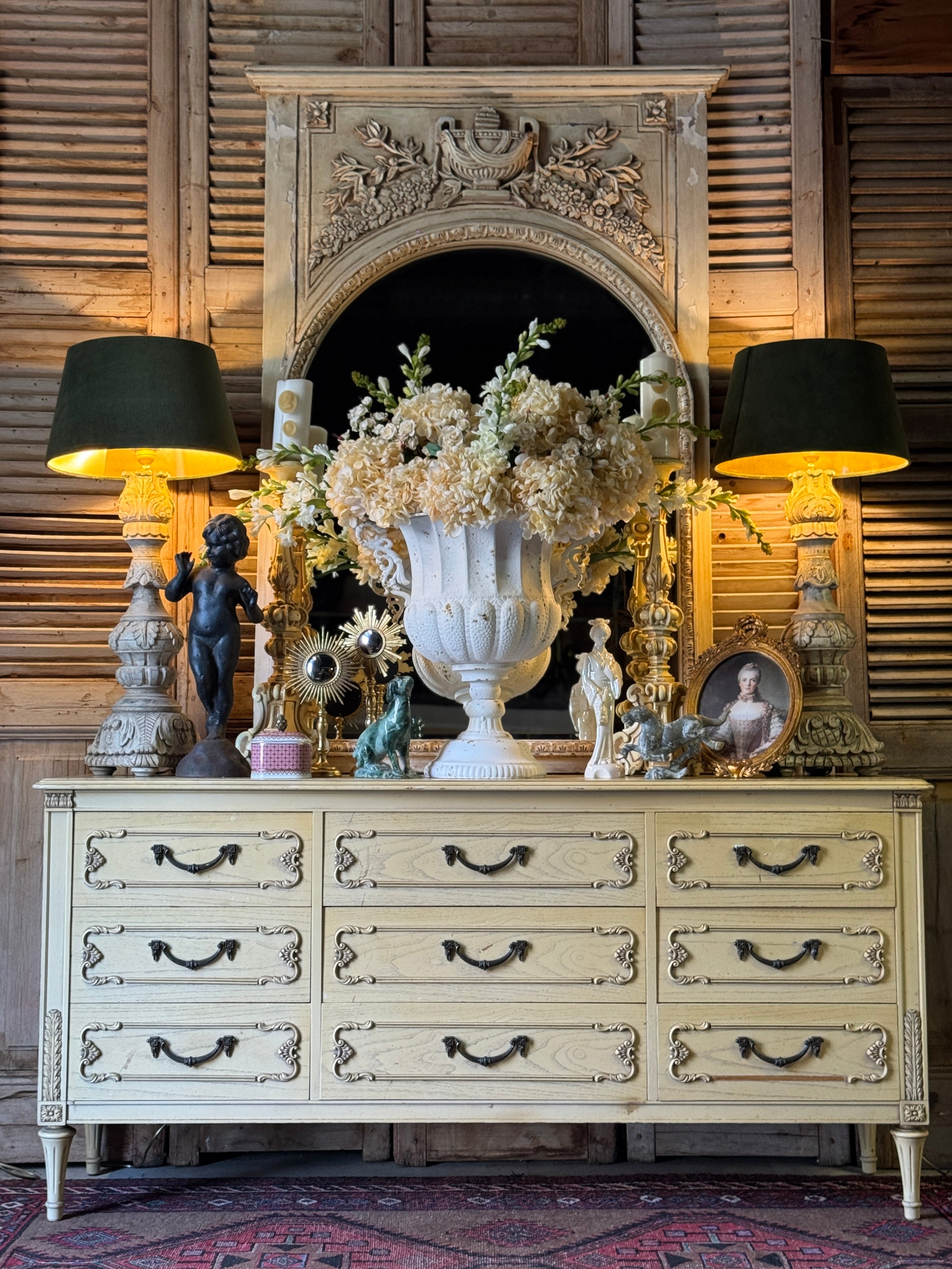 Vintage French Trumeau Mirror