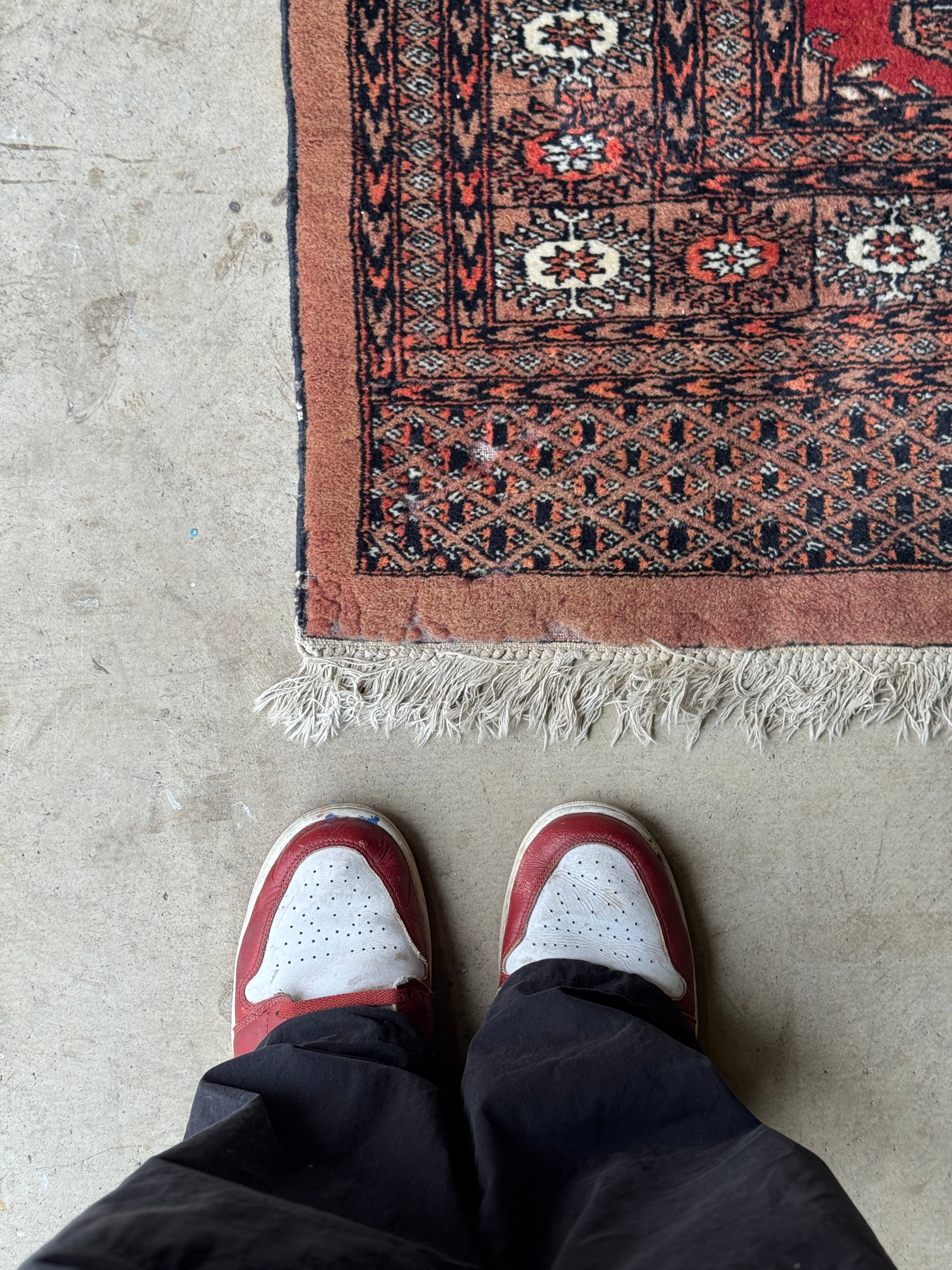 Vintage Pakistani Bokhara Handknotted Woollen Carpet