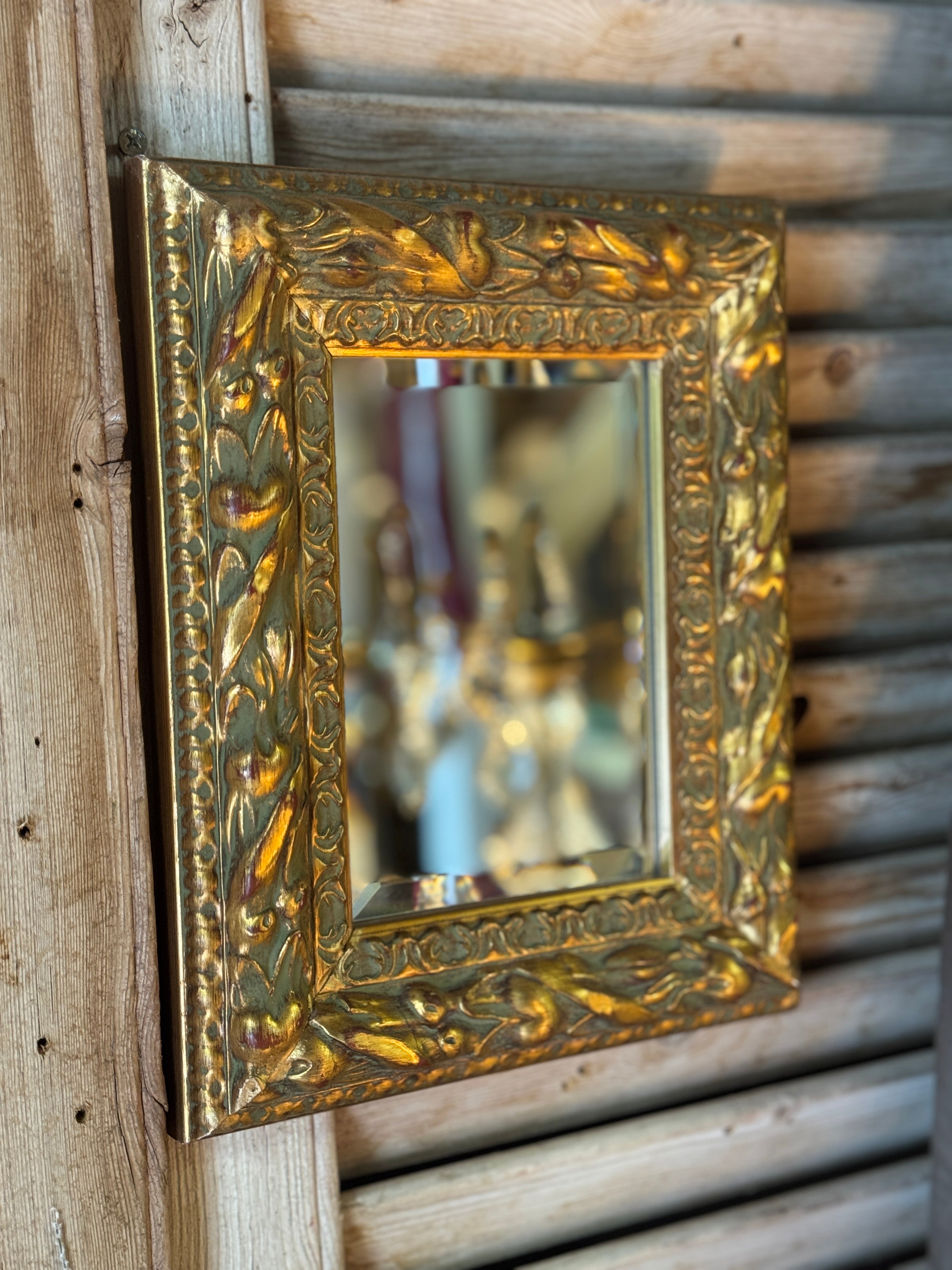 Small Vintage Ornate Gilt Framed Mirror