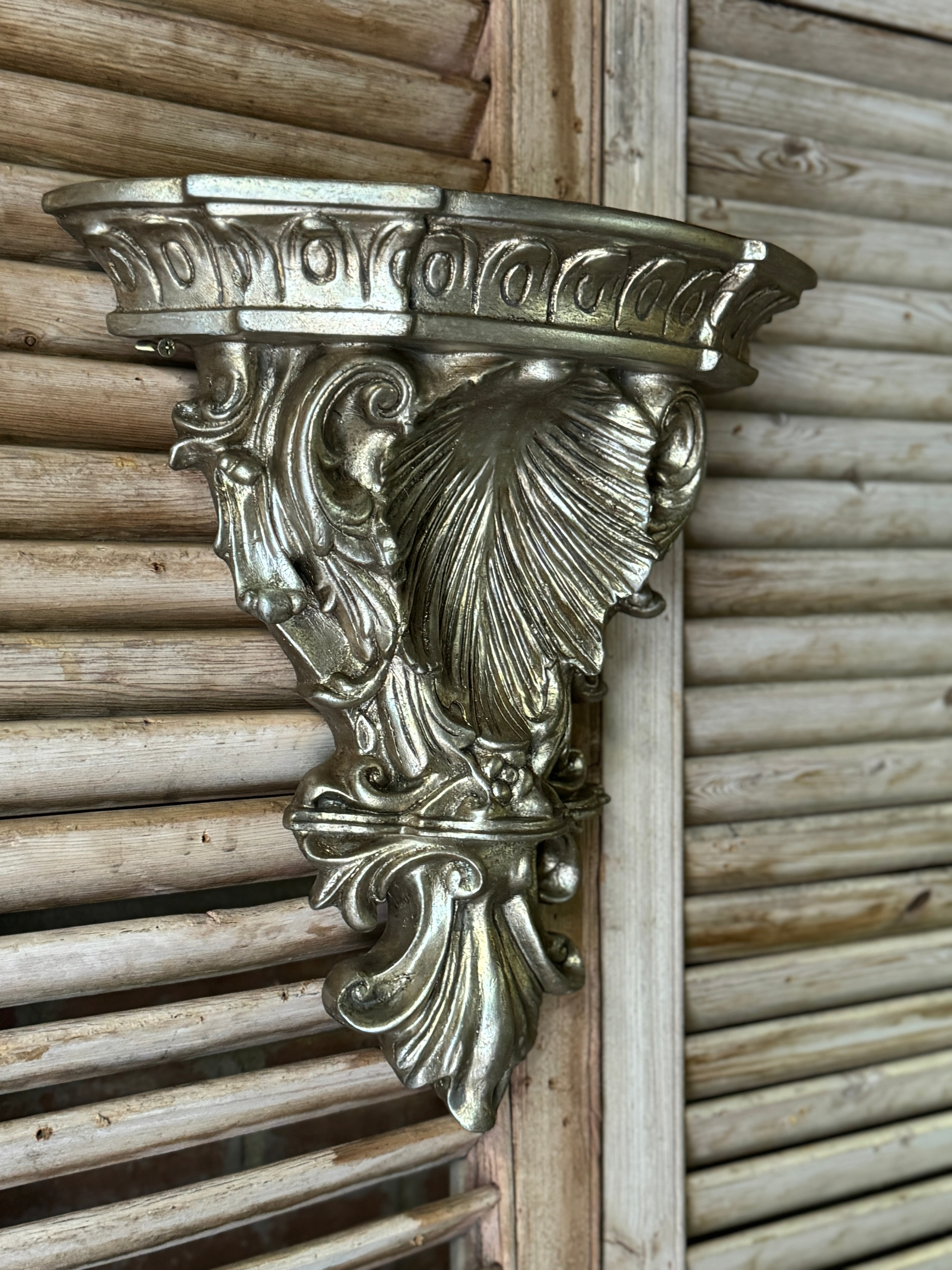 Ornate Champagne Wall Sconce / Shelf