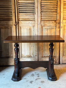 Vintage Solid English Oak Console Table