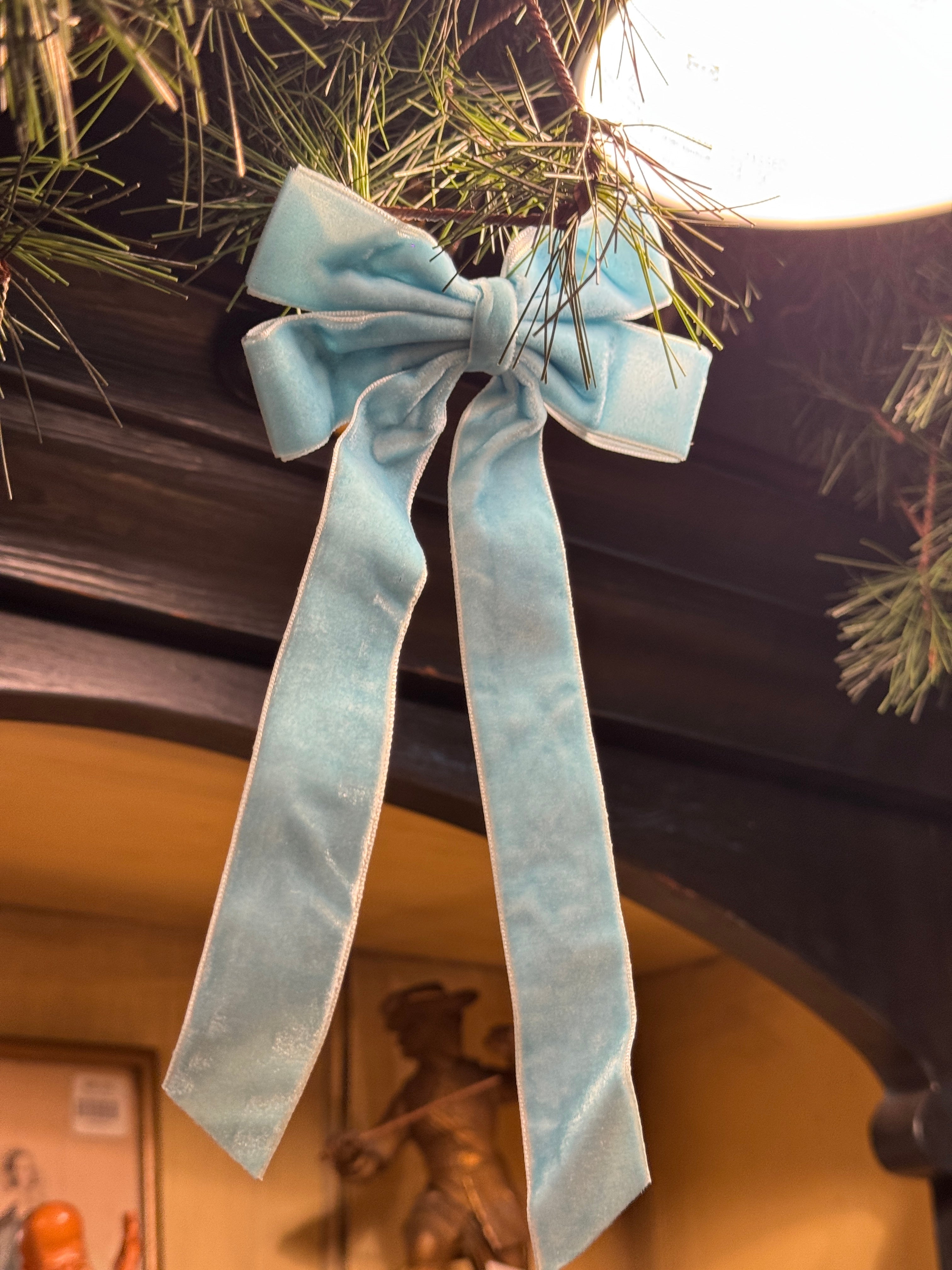 Velvet Bow Christmas Ornament