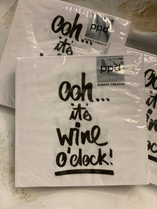 Ooh it’s wine O’clock Napkins