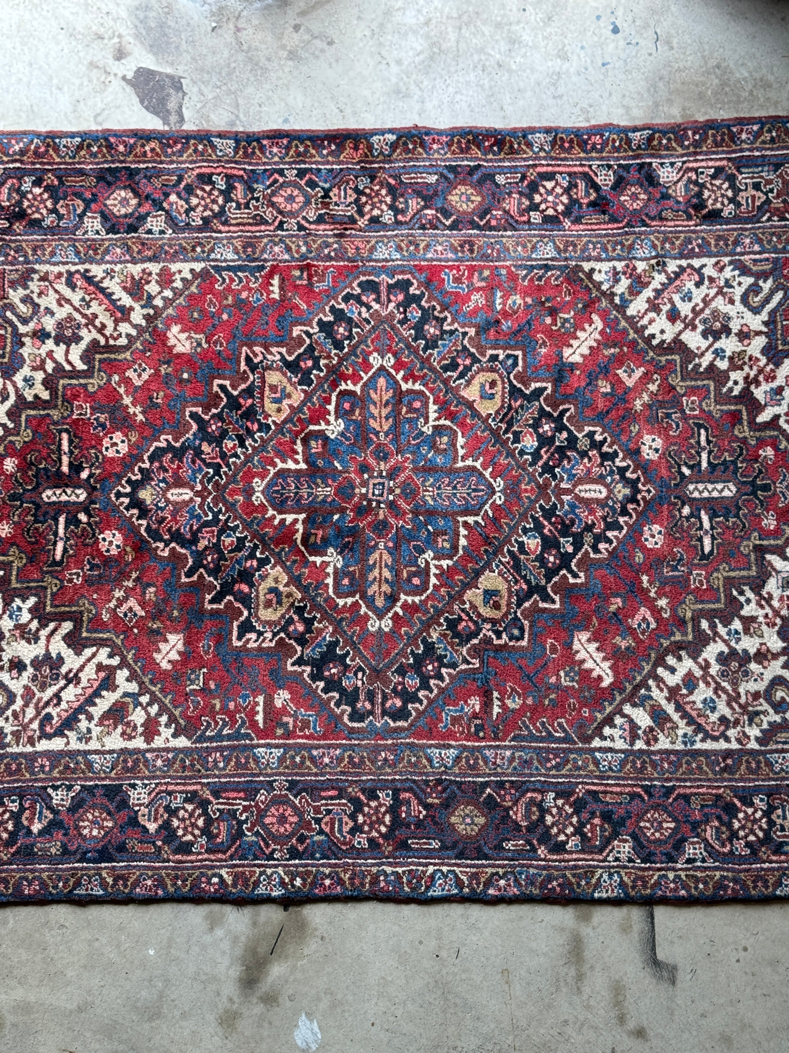 Hand Knotted Vintage Persian Hamadan Rug