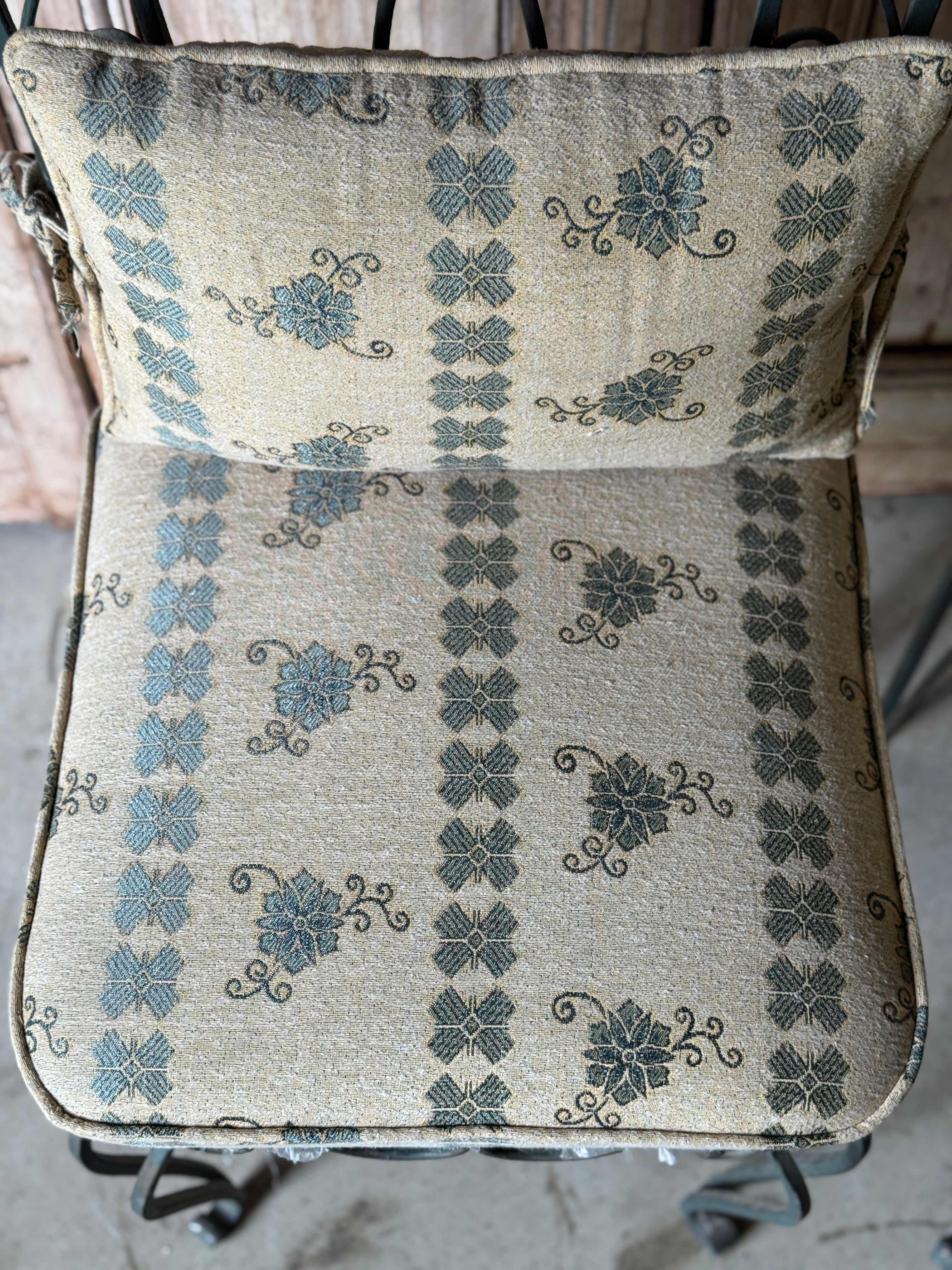 Pair of Vintage Wrought Iron Garden Chairs